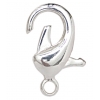 Lobster Clasp 26mm Brass Nickel free, Lead free Silver Plated